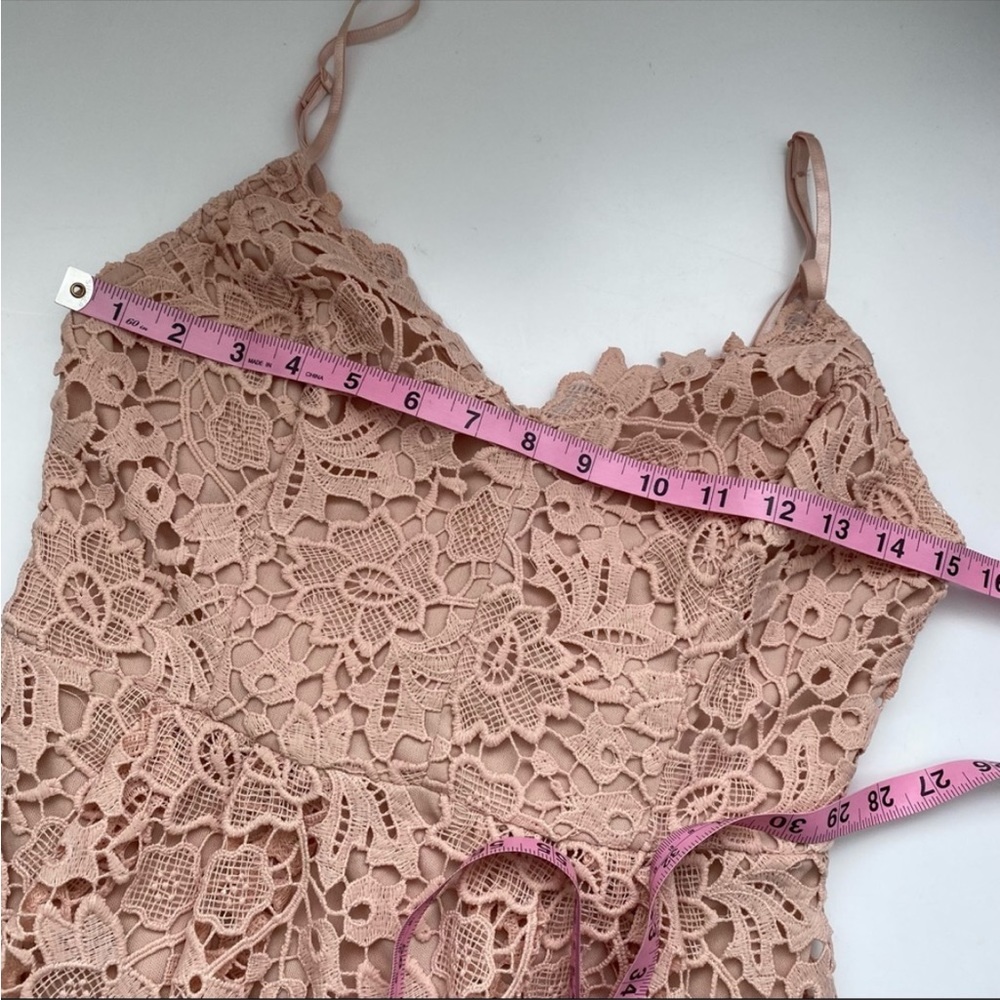 ASTR || Lace A-Line Midi Dress Blush Pink Medium - Picture 4 of 7